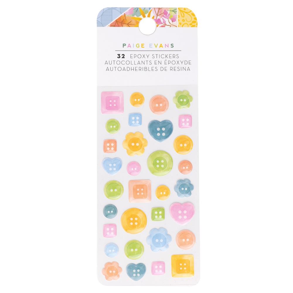 Paige Evans GARDEN SHOPPE Mini Epoxy Stickers 32pc