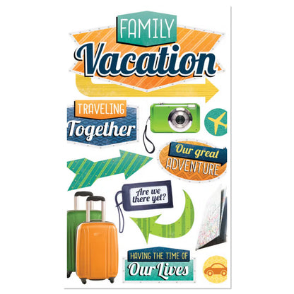 Paper House FAMILY VACATION 3D Stickers 11pc