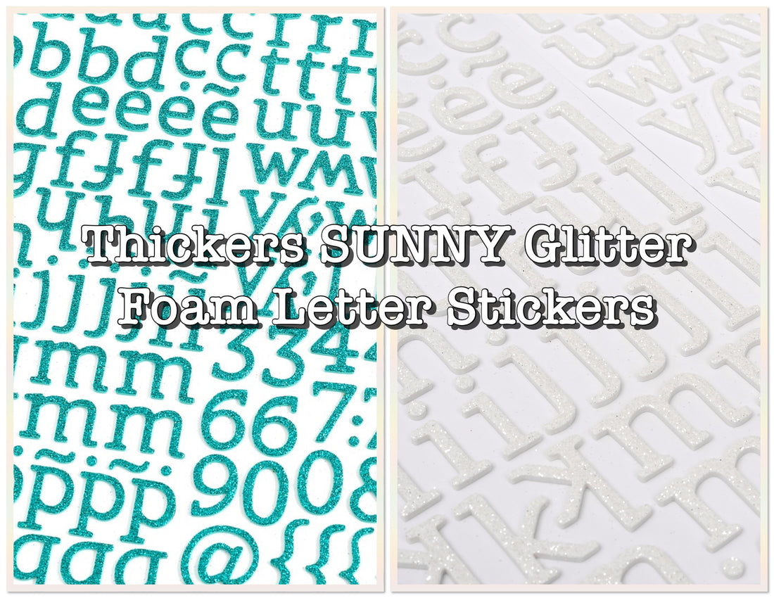 Thickers SUNNY Glitter Foam Letter Stickers
