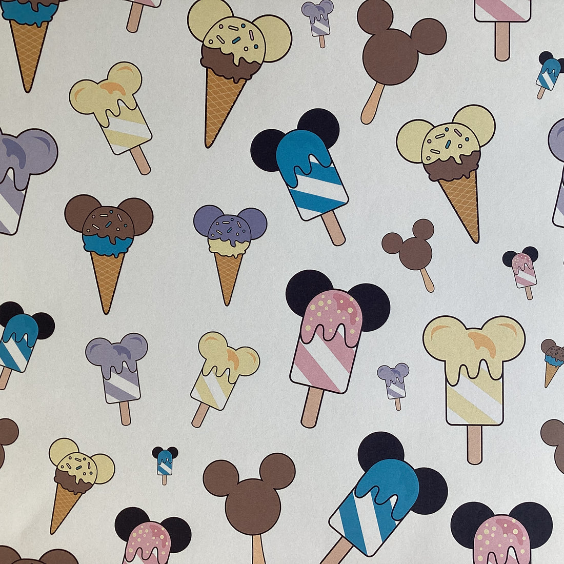 Scrapbooksrus DISNEY ICE CREAM 12&quot;X12&quot; Scrapbook Paper