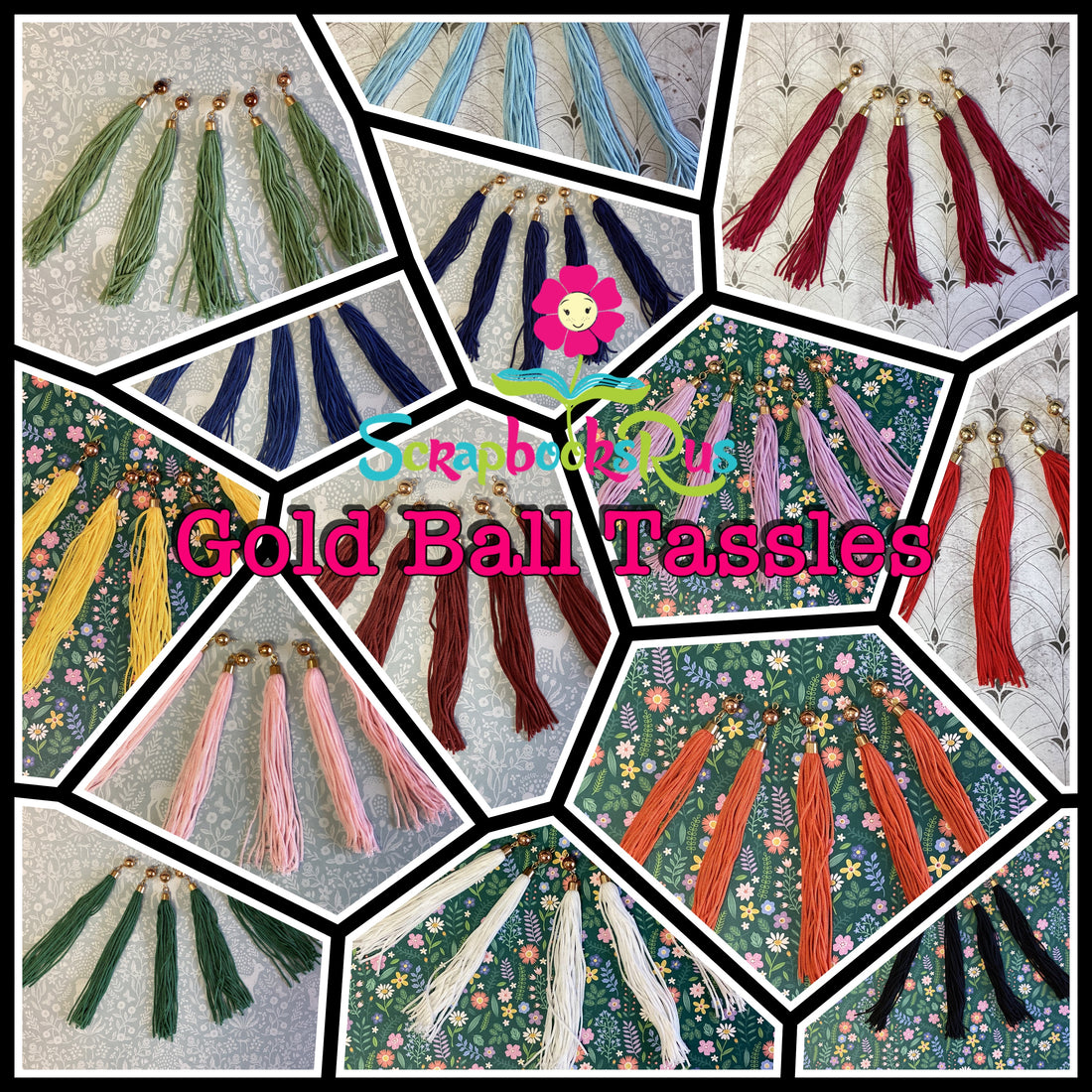 Scrapbooksrus DECORATIVE GOLD BALL TASSELS 5”