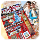 Paper House Travel ENGLAND 3D Dimensional Stickers 20pc
