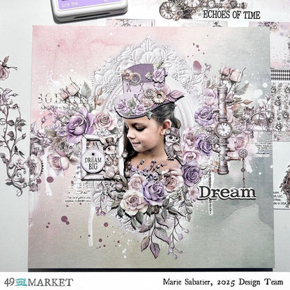 49 and Market ECHOES OF TIME Chipboard Bits 81pc