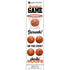 Basketball-themed craft stickers with basketballs and hoop design on a white background