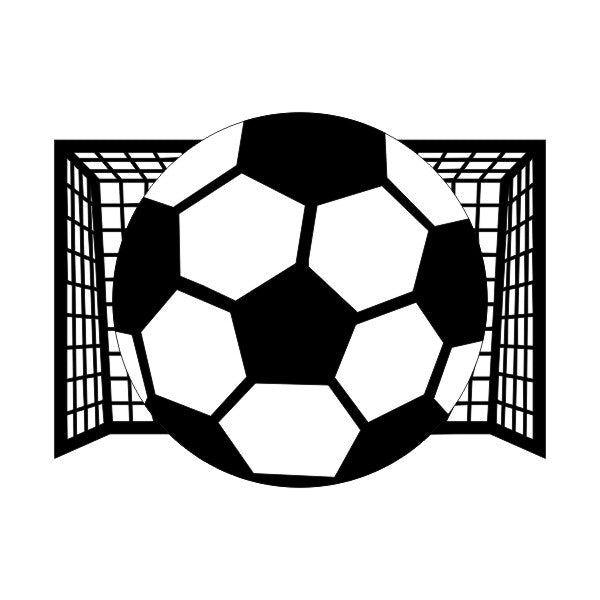 SOCCER BALL ON NET Layered Laser Diecut Embellishment