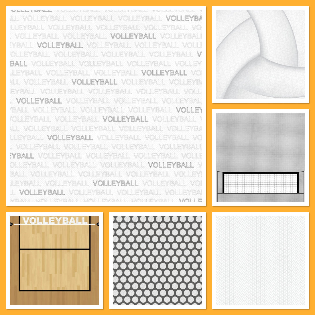 Scrapbook Customs VOLLEYBALL ADDICT KIT 12&quot;X12&quot; Paper 6pc