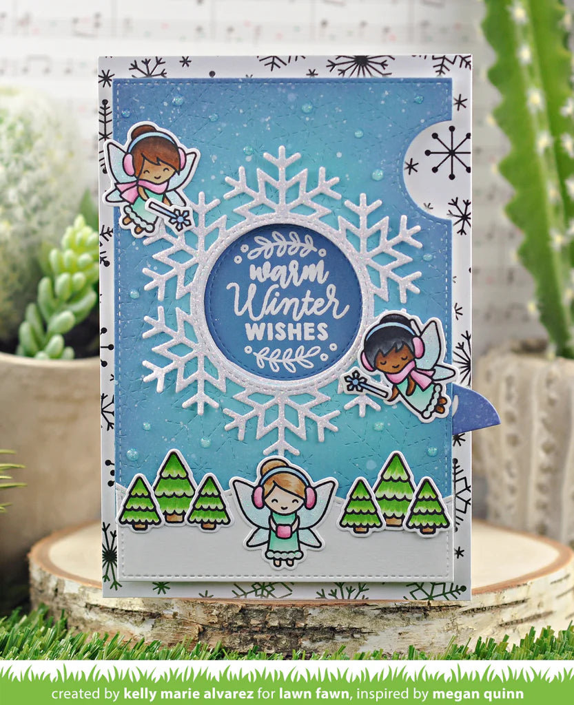 Lawn Fawn MAGIC HOLIDAY MESSAGES Clear Stamps 14 pc