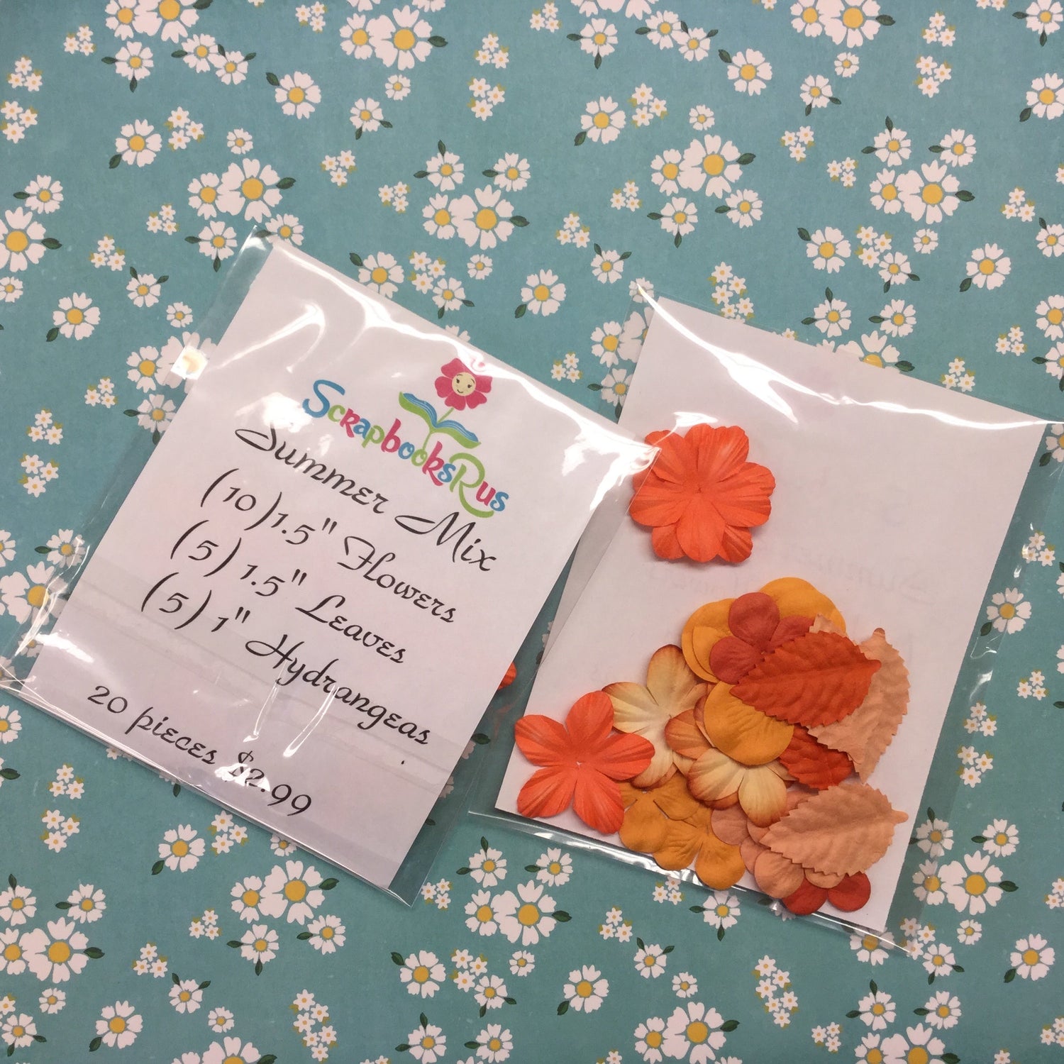 Scrapbooksrus Summer Mix Flowers &amp; Leaves 20pc