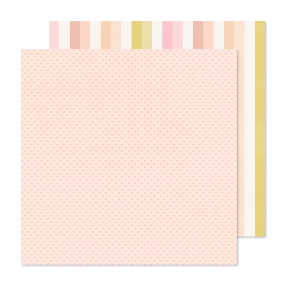 Crate Paper GINGHAM GARDEN LOVE THIS 12”X12” Scrapbook Paper