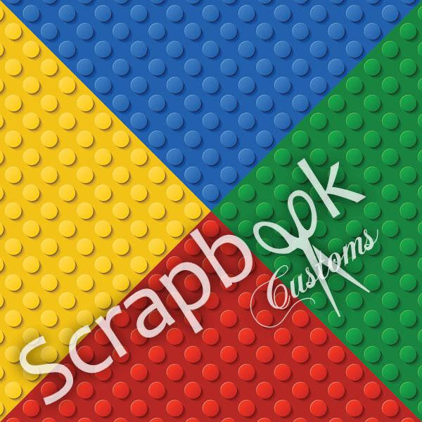 LEGO MULTI-COLOR BUILDING BLOCKS Scrapbook Paper