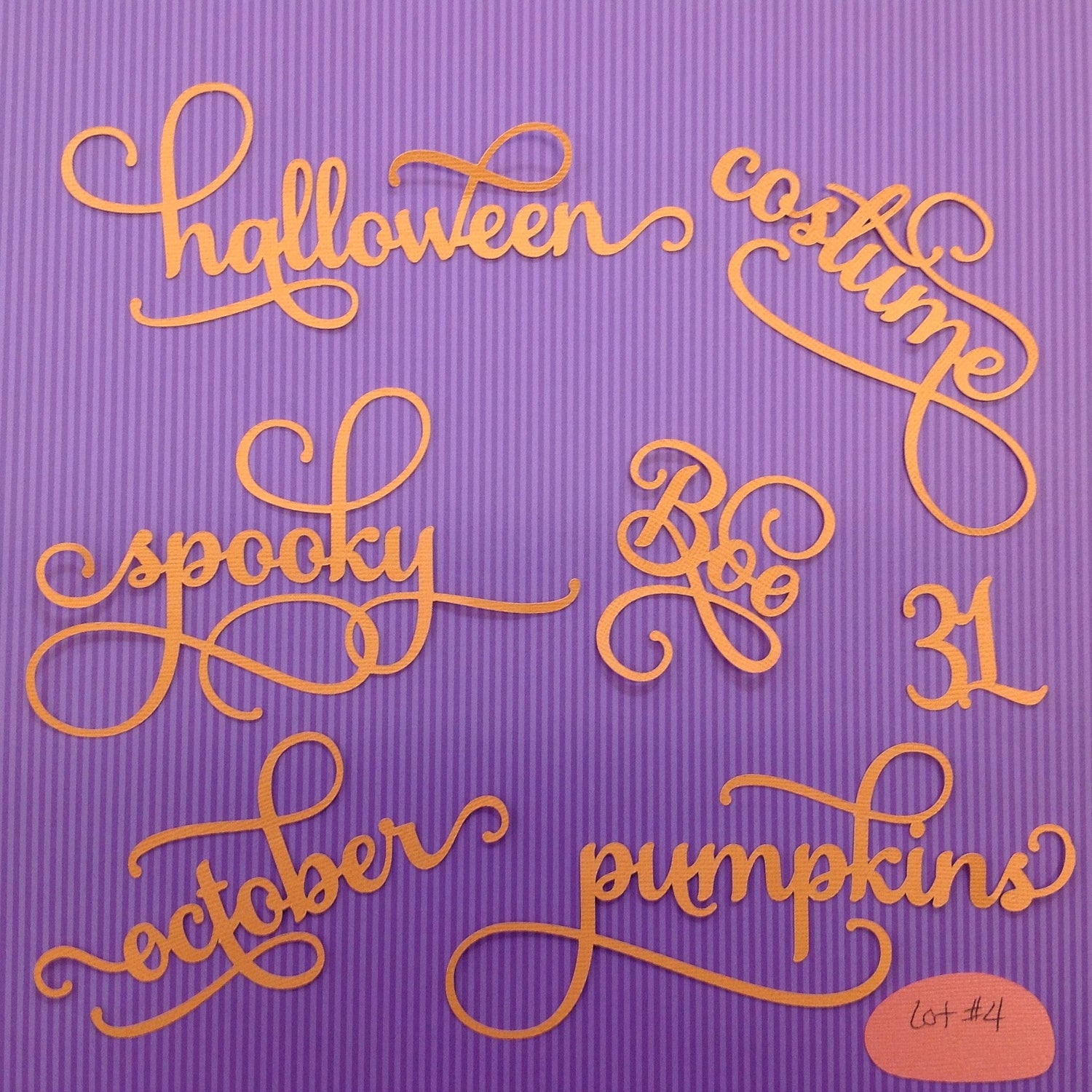 HALLOWEEN Word Phrases Diecuts 5pc