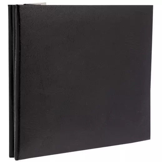 Paper Studio BLACK VINYL 6&quot;X6&quot; Post Bound Scrapbook Album