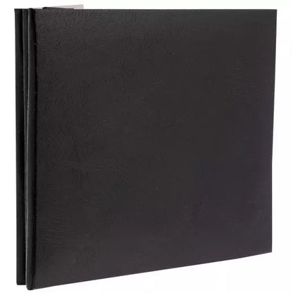 Paper Studio BLACK VINYL 6&quot;X6&quot; Post Bound Scrapbook Album