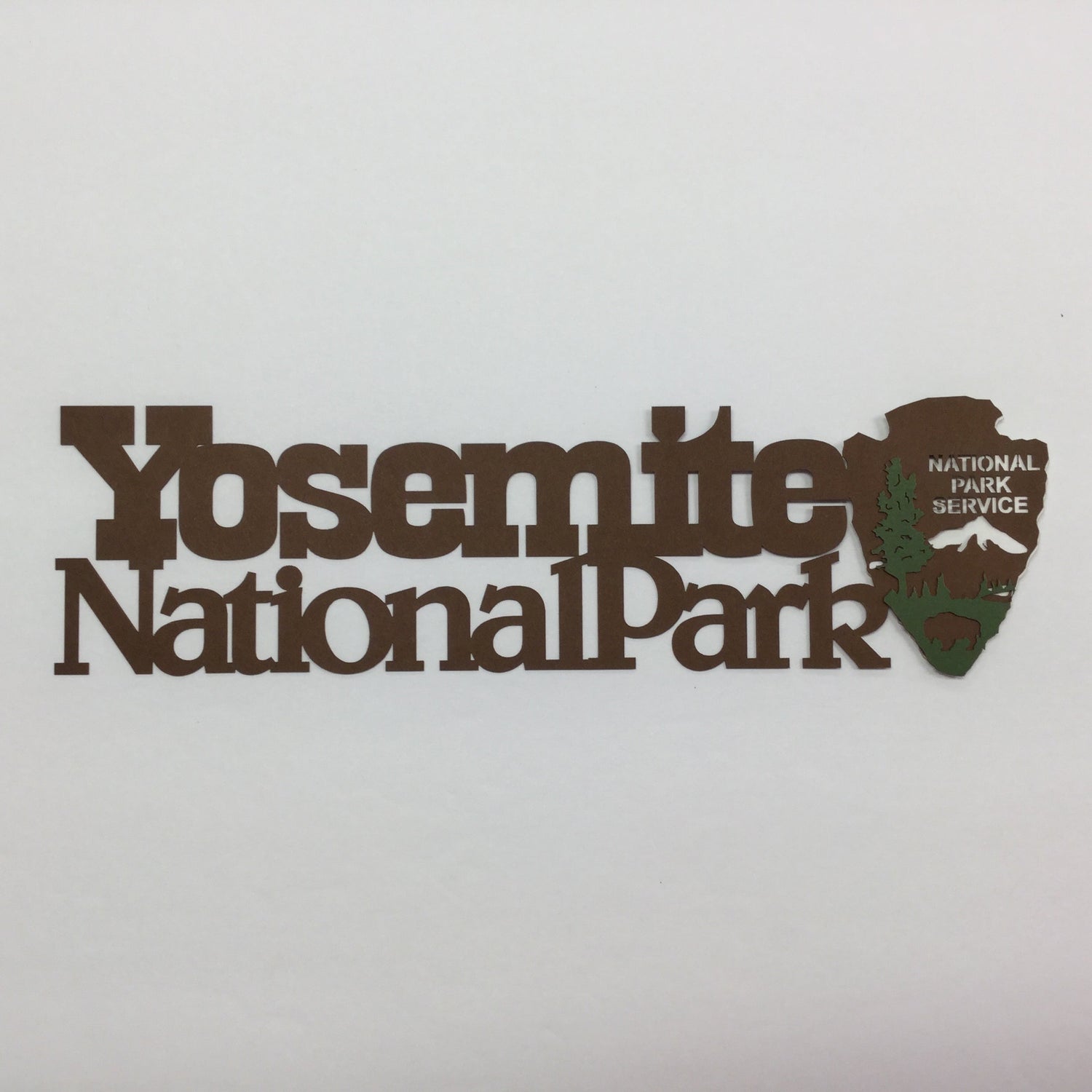 YOSEMITE NATIONAL PARK SPEARHEAD Travel Title Laser Cuts 4pc