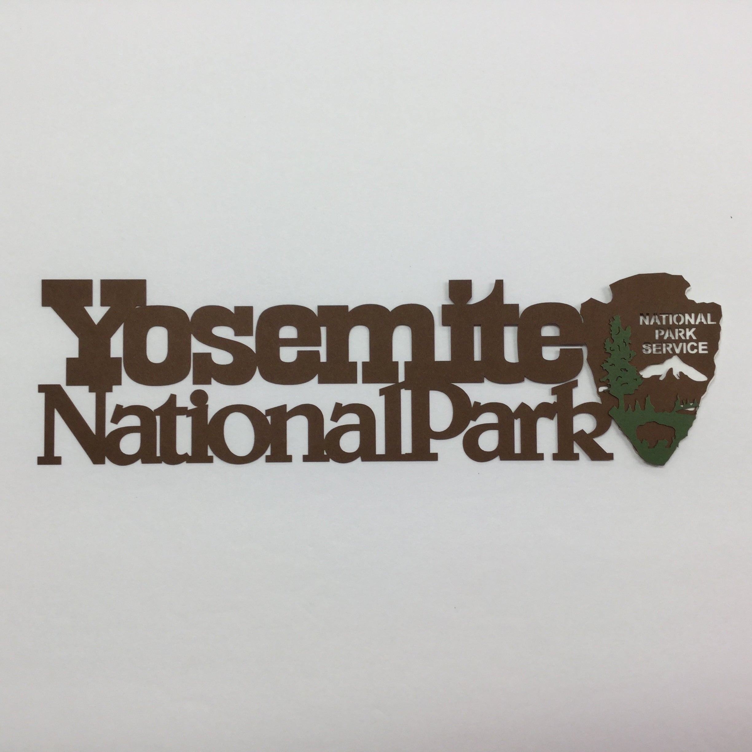 YOSEMITE NATIONAL PARK SPEARHEAD Travel Title Laser Cuts 4pc