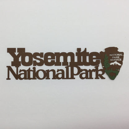 YOSEMITE NATIONAL PARK SPEARHEAD Travel Title Laser Cuts 4pc