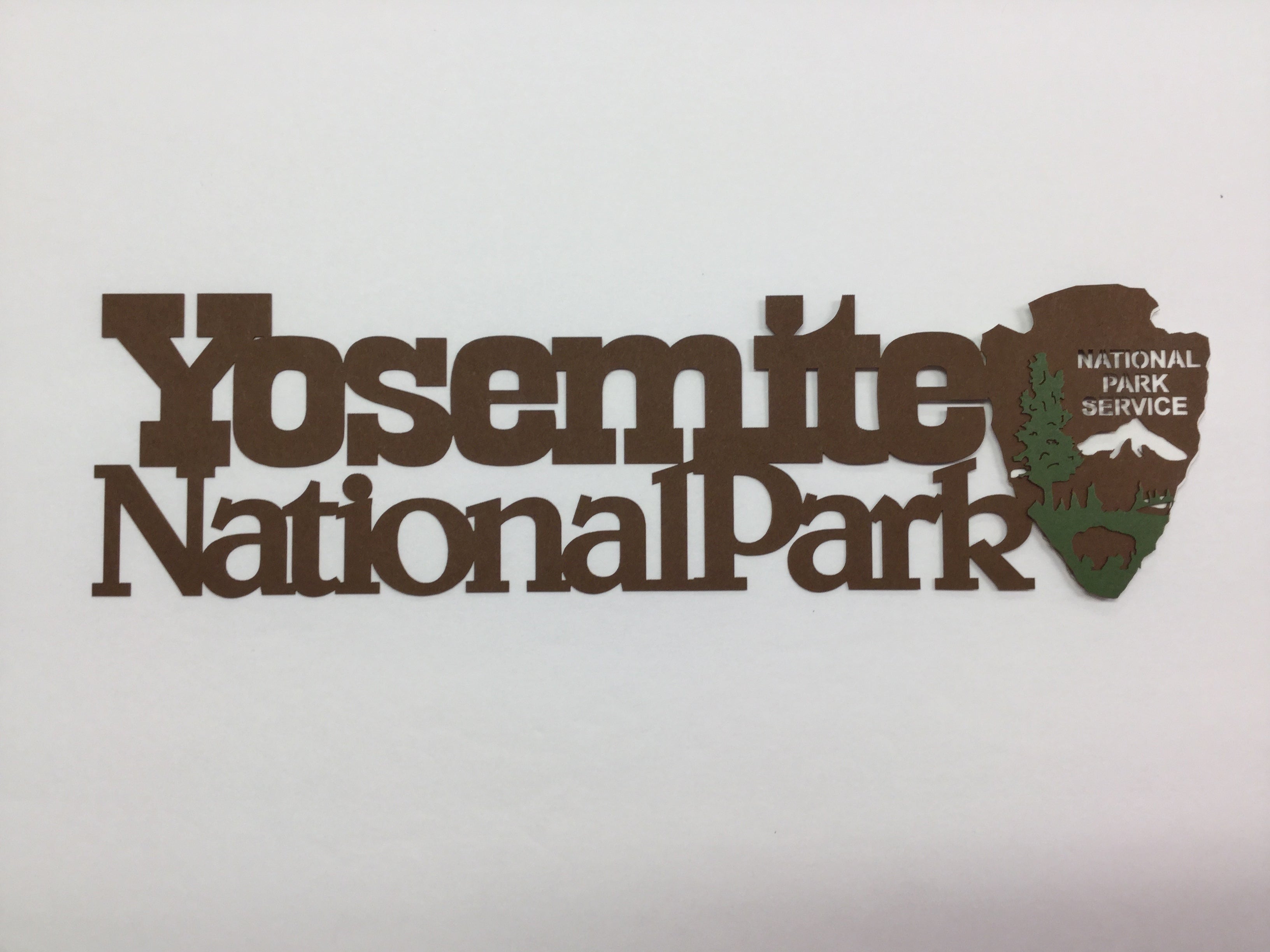 YOSEMITE NATIONAL PARK SPEARHEAD Travel Title Laser Cuts 4pc