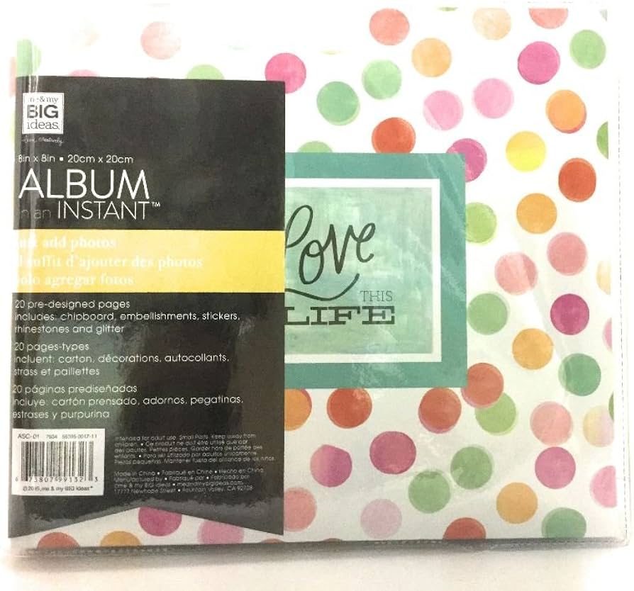 Me &amp; My Big Ideas LOVE THIS LIFE Album in an Instant Kit 8”X8” Premade Scrapbook