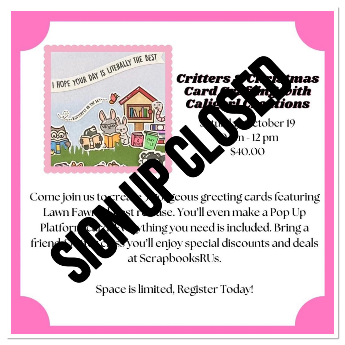 Lawn Fawn Critters & Christmas Card Crafting Class with Caligerl Creations