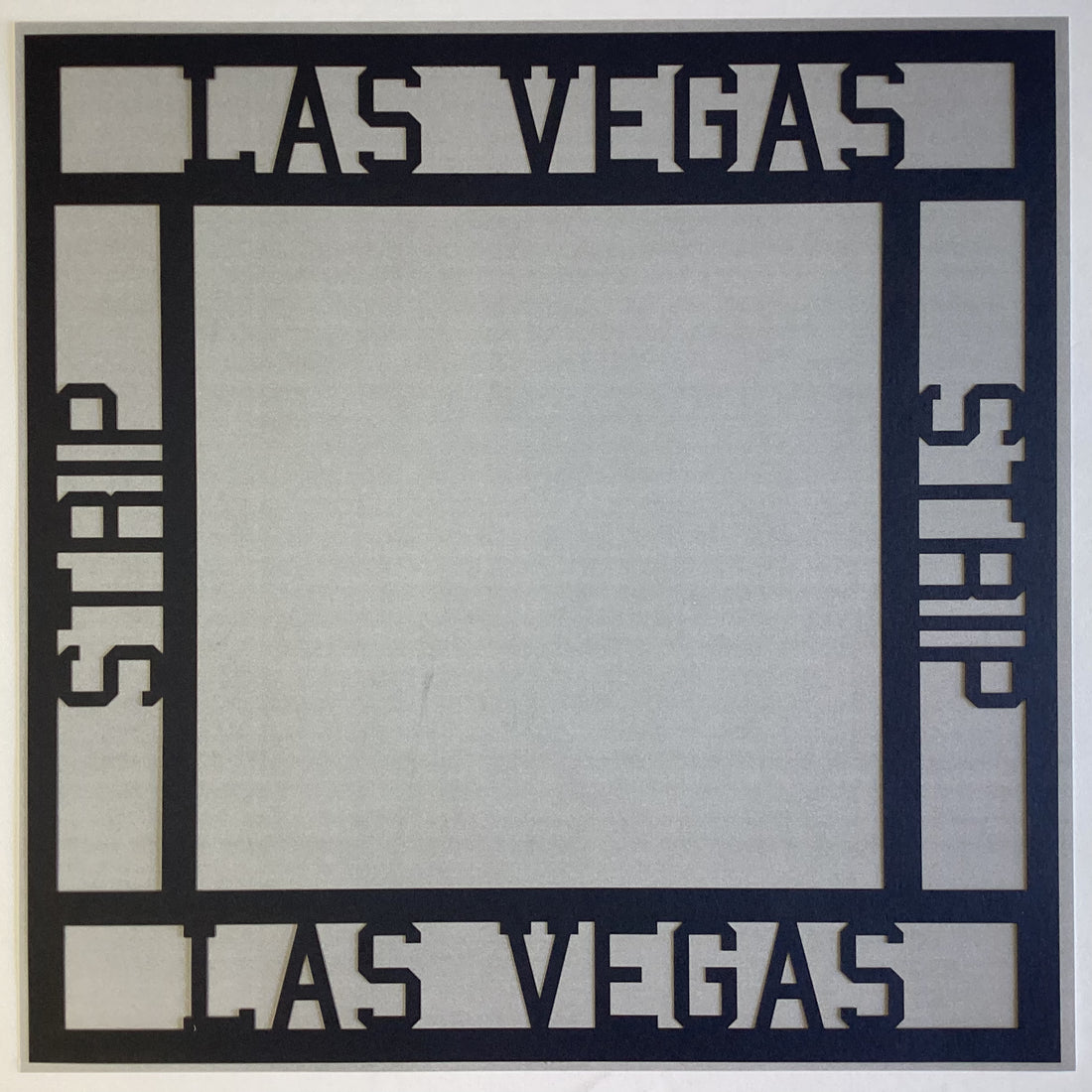 Page Frame LAS VEGAS STRIP Black 12"X12" Scrapbook Overlay