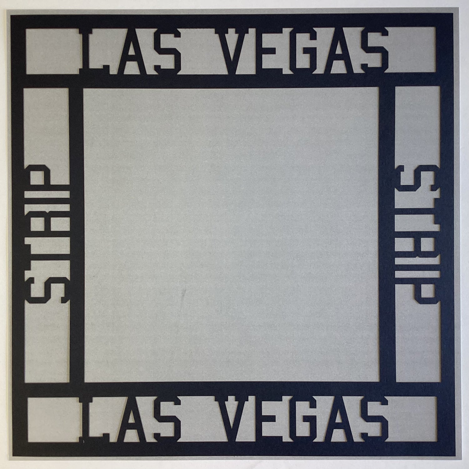 Page Frame LAS VEGAS STRIP Black 12&quot;X12&quot; Scrapbook Overlay