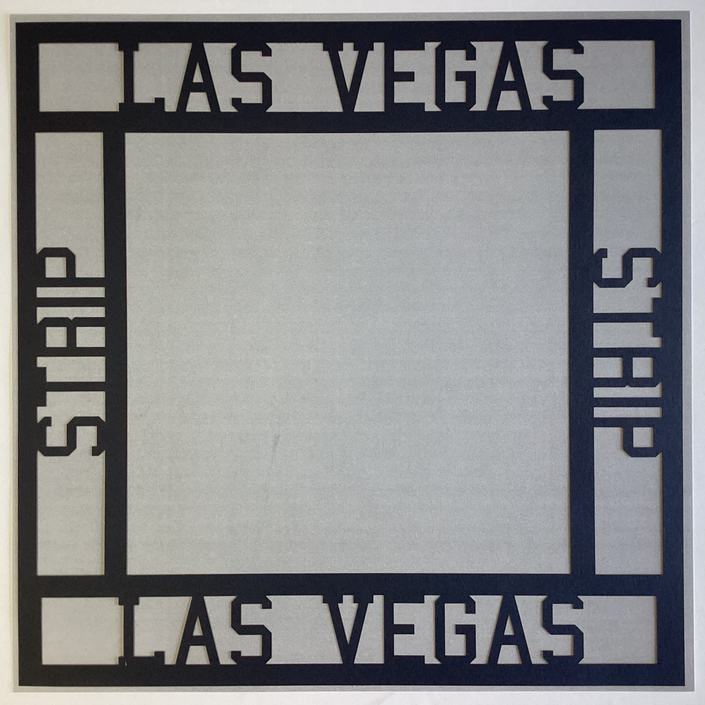 Page Frame LAS VEGAS STRIP Black 12&quot;X12&quot; Scrapbook Overlay