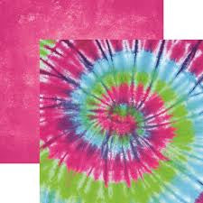 Reminisce Tie Dye WILD CHILD 12&quot;X12&quot; Scrapbook Paper