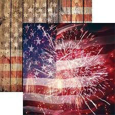 Reminisce STAR SPANGLED SPECTACULAR 12"X12" Scrapbook Paper
