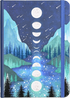 Notebook with moon phases design on a blue cover