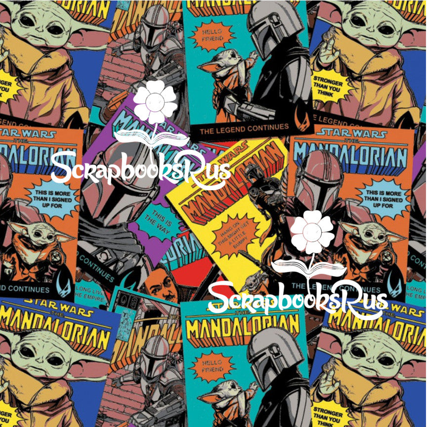 Star Wars MANDALORIAN Comic Books 12&quot;X12&quot; Scrapbook Paper