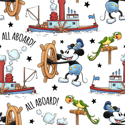 Scrapbooksrus STEAMBOAT WILLIE 12&quot;X12&quot; Scrapbook Paper