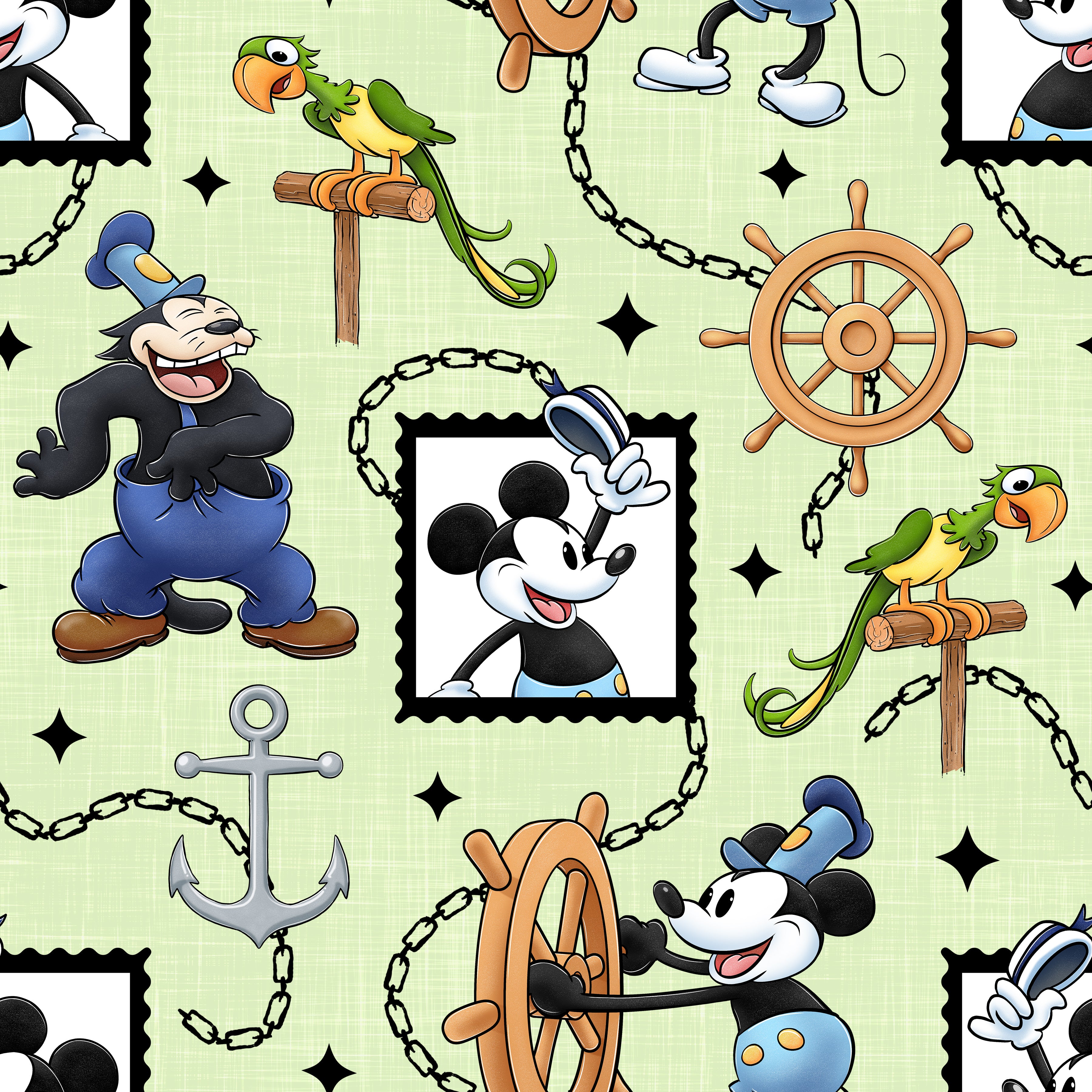 Scrapbooksrus STEAMBOAT WILLIE 12&quot;X12&quot; Scrapbook Paper