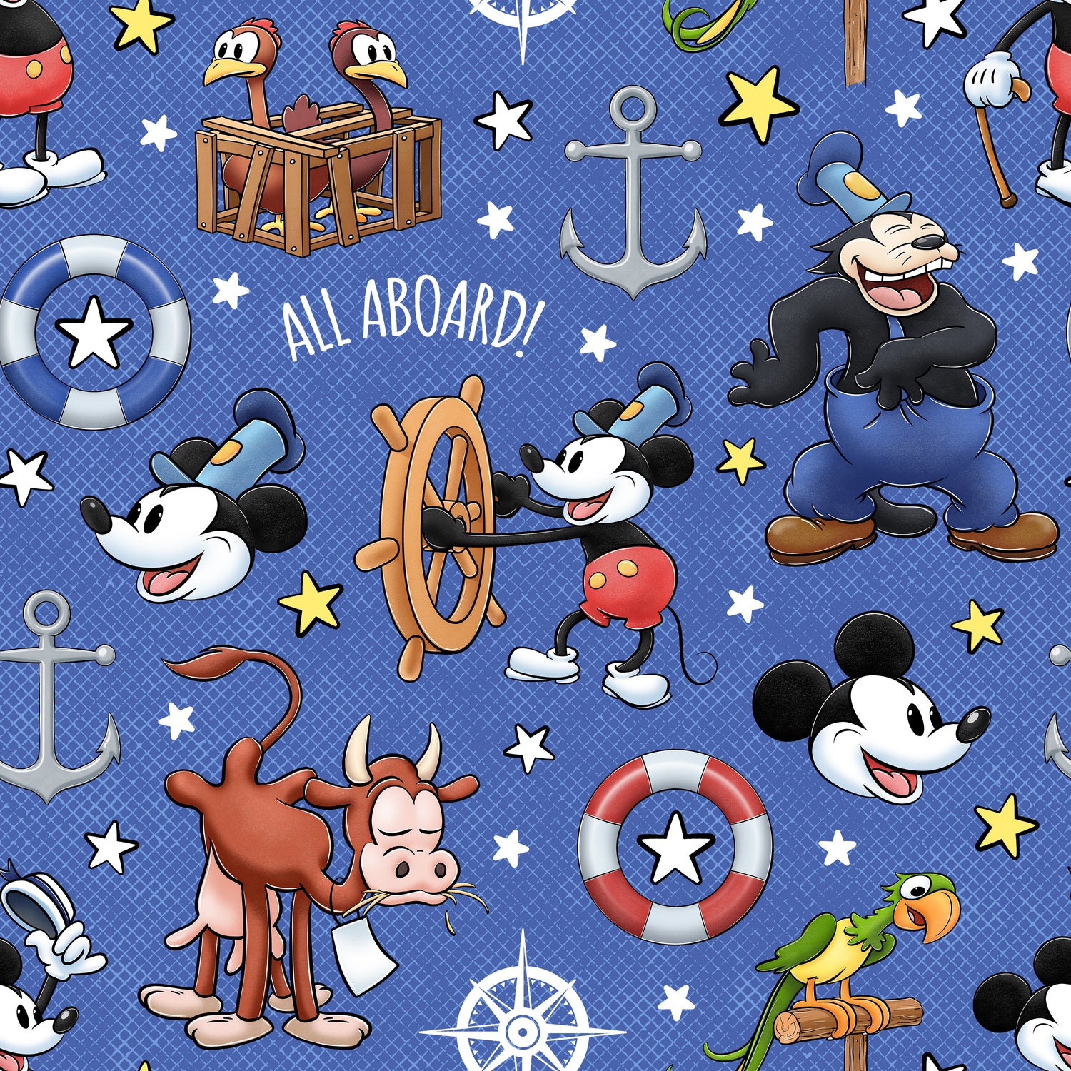 Scrapbooksrus STEAMBOAT WILLIE 12&quot;X12&quot; Scrapbook Paper