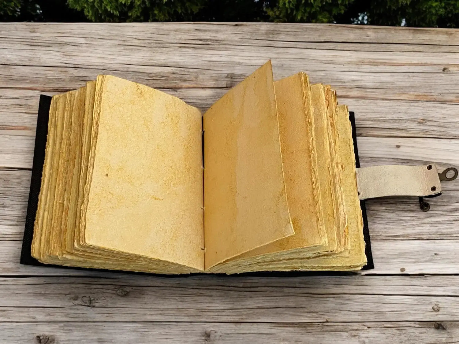 Soft Leather Journal Grimoire VINTAGE MUSHROOM Handmade Blank A7