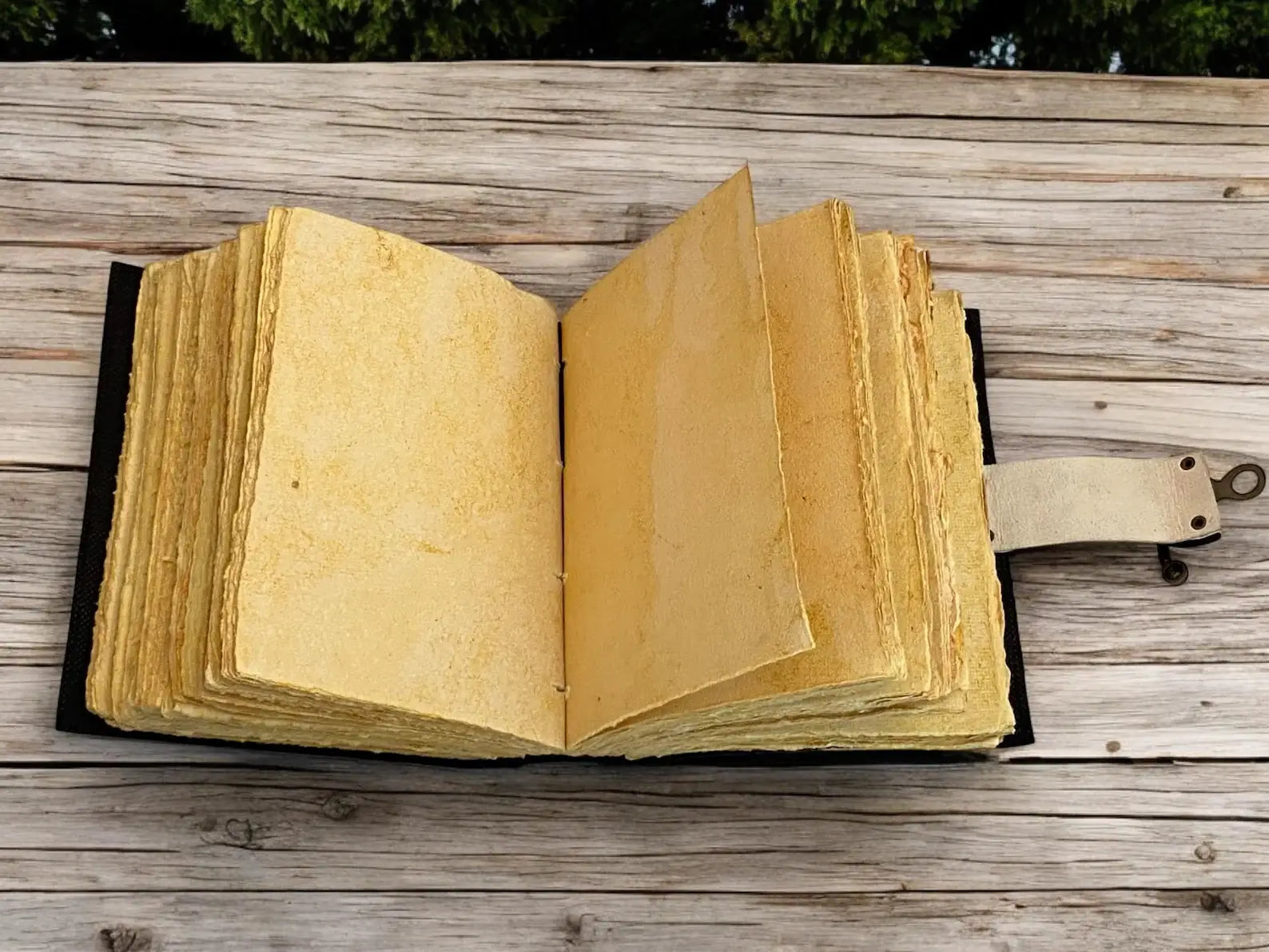 Soft Leather Journal Grimoire VINTAGE MUSHROOM Handmade Blank A7