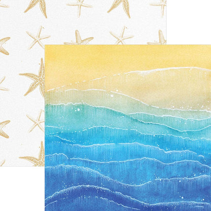 Paper House PAINTED WAVES 12X12 Scrapbook Paper