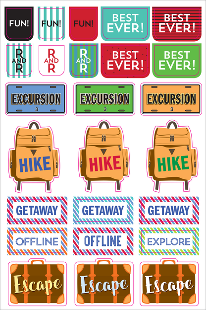 Peter Pauper Planner Stickers TRAVEL Essentials