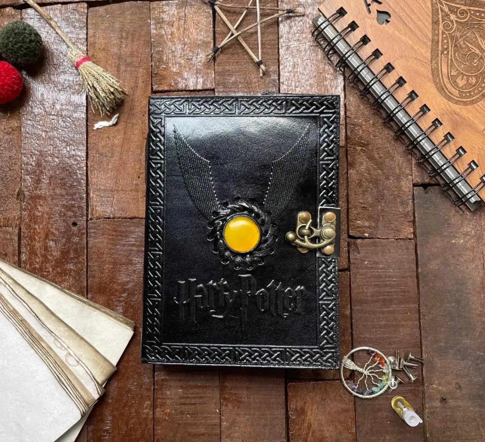 Soft Leather Journal Harry Potter SPELL BOOK OF WIZARDS Blank A7
