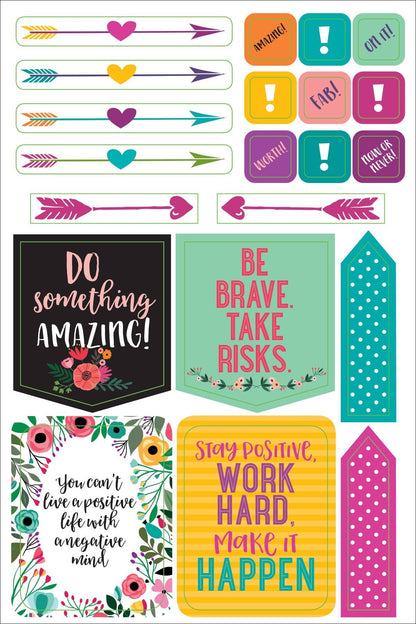 Peter Pauper Planner Stickers WAKE UP KICK ASS REPEAT Essentials