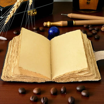 Soft Leather Journal Grimoire TREE OF LIFE Blank Lock A7