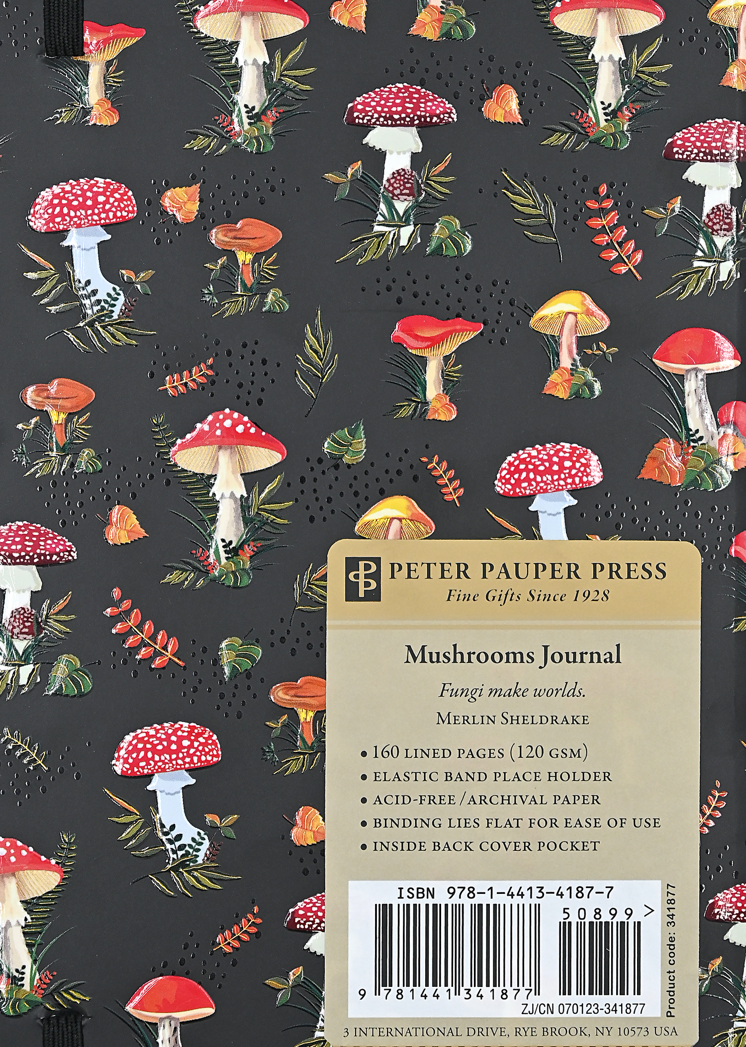 Peter Pauper MUSHROOMS A7 Journal Notebook