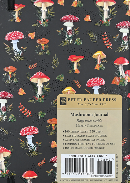 Peter Pauper MUSHROOMS A7 Journal Notebook