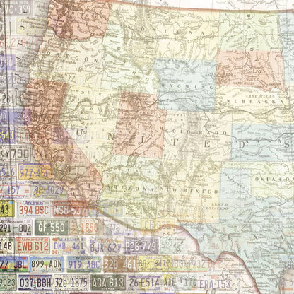 Paper House UNITED STATES MAP 12X12 Scrapbook Paper