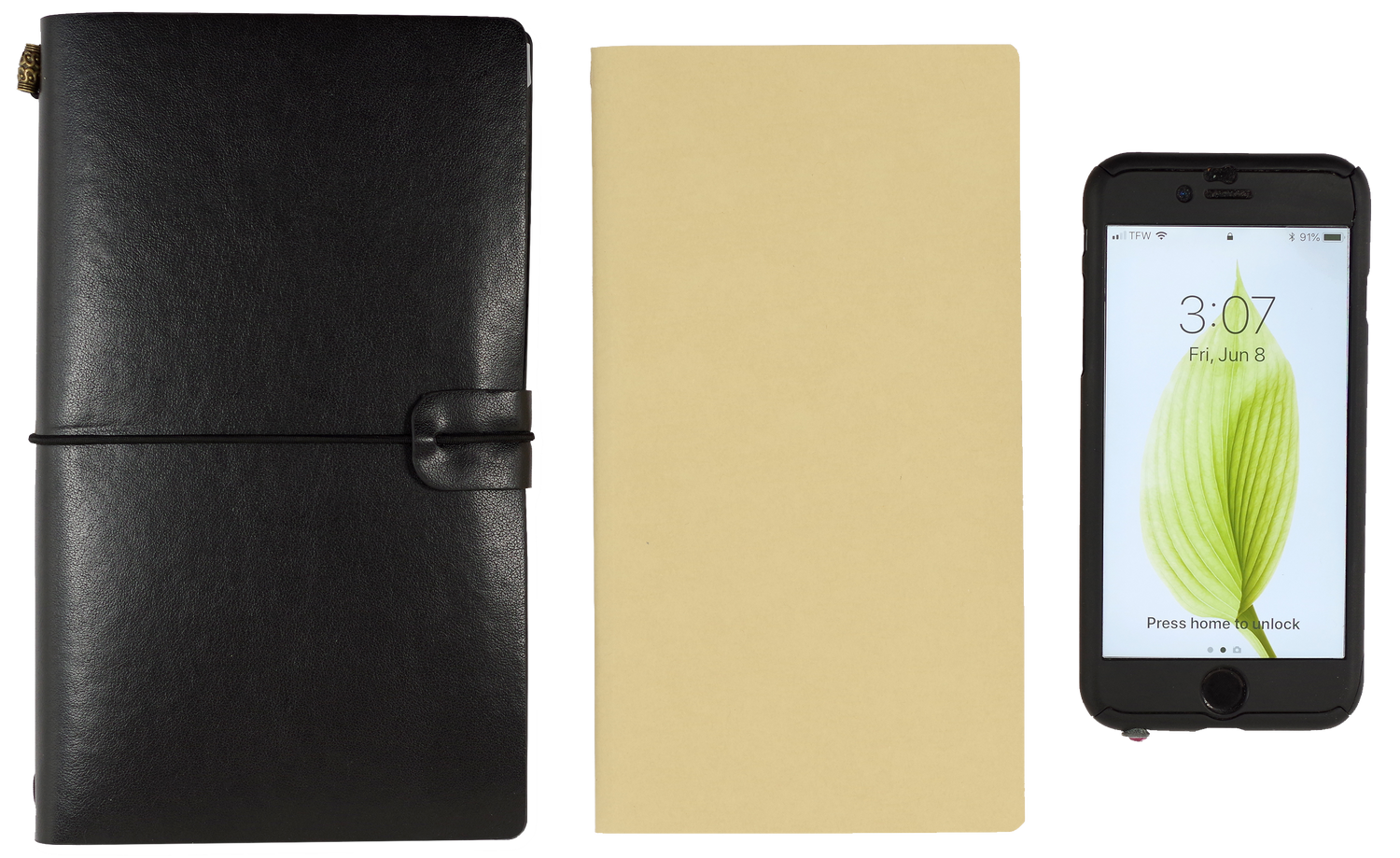 Peter Pauper VOYAGER BLACK Travel Journal Notebook