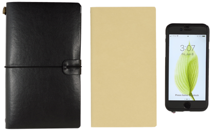 Peter Pauper VOYAGER BLACK Travel Journal Notebook