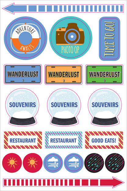 Peter Pauper Planner Stickers TRAVEL Essentials