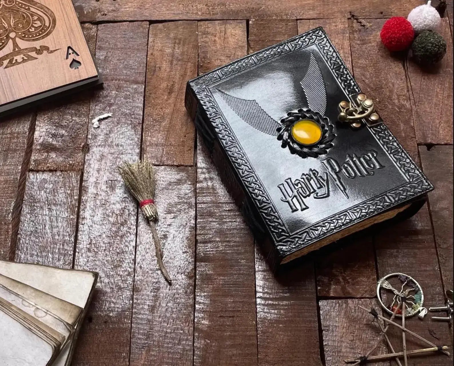 Soft Leather Journal Harry Potter SPELL BOOK OF WIZARDS Blank A7
