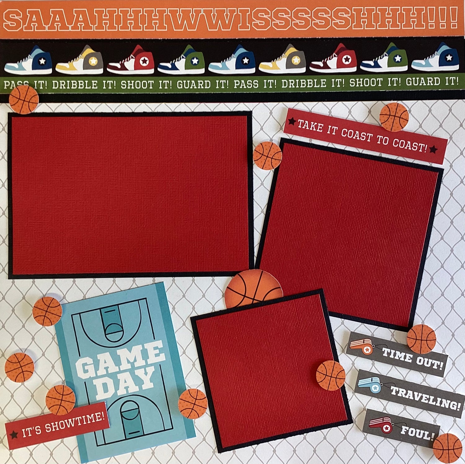 Bella Blvd Basketball 12&quot;X12 Scrapbook Page Kit