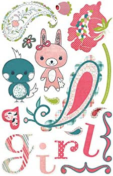 Basic Grey OLIVIA Designer Girl Chipboard Chip Stickers