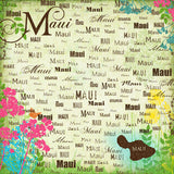 Scrapbook Customs MAUI HAWAII MINI KIT Papers and Stickers 4pc